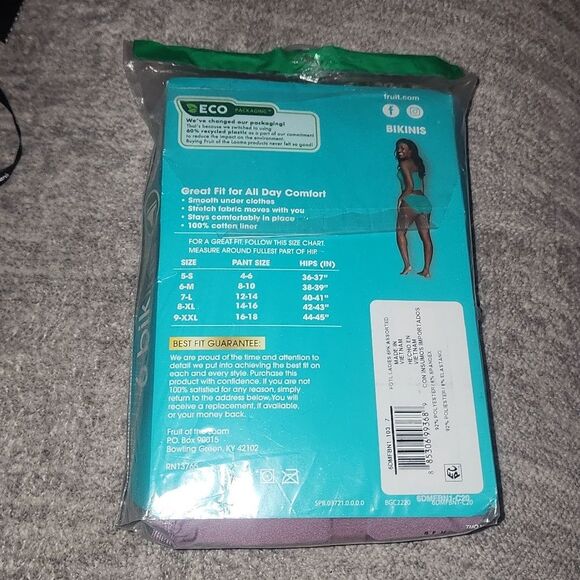 Fruit of the Loom Women's Microfiber Bikini Panties Size 7/L - Picture 4 of 6